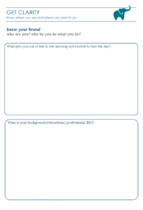 Clarity Worksheet sample