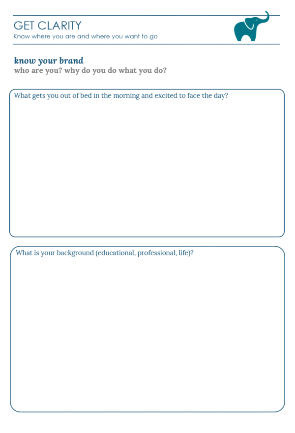 Clarity Worksheet sample